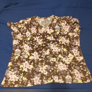 Dickies Floral Scrub Top